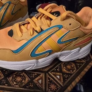 Adidas Yung-96 ChasmFlash Orange Hi Res Aqua Size 8.5